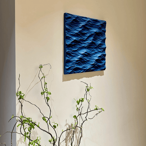 Riyumyi Handcrafted Wooden Ocean Wave Carving