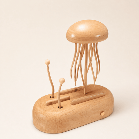 Riyumyi Handcrafted Wooden Jellyfish Automaton（Big）