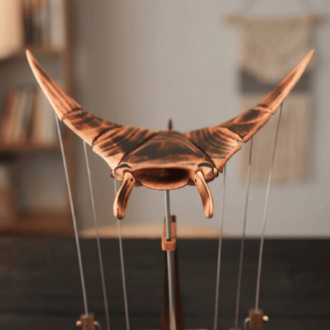 Riyumyi Handcrafted Wooden Manta Ray Automaton