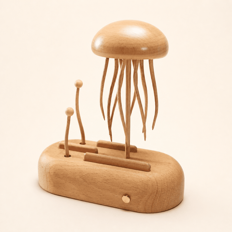 Riyumyi Handcrafted Wooden Jellyfish Automaton（Big）